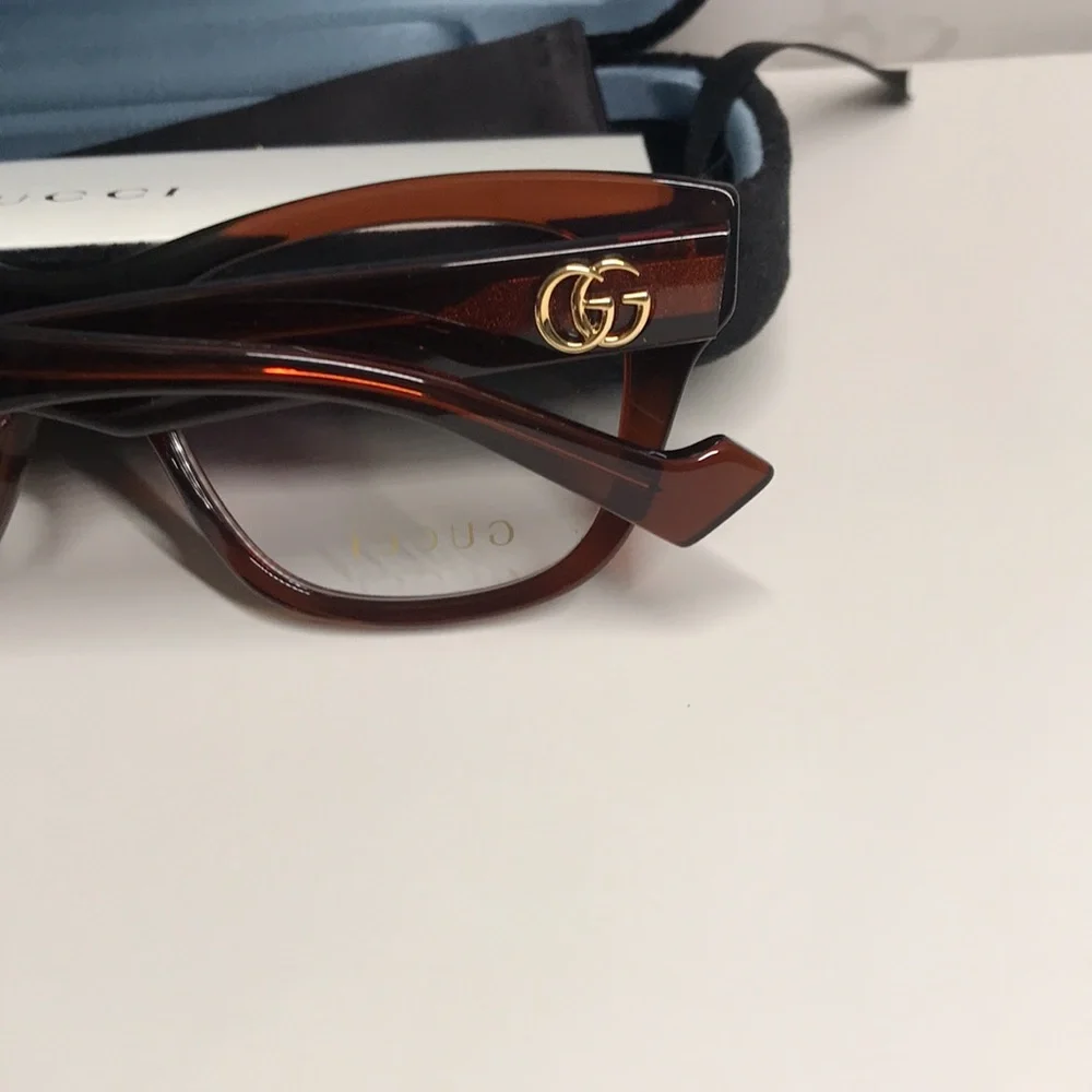 New Authentic Gucci Tortoise Shell Women's Glasses GG0992o 003